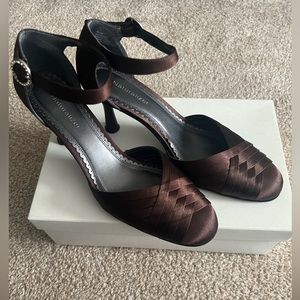 Carly Brown Satin Heels